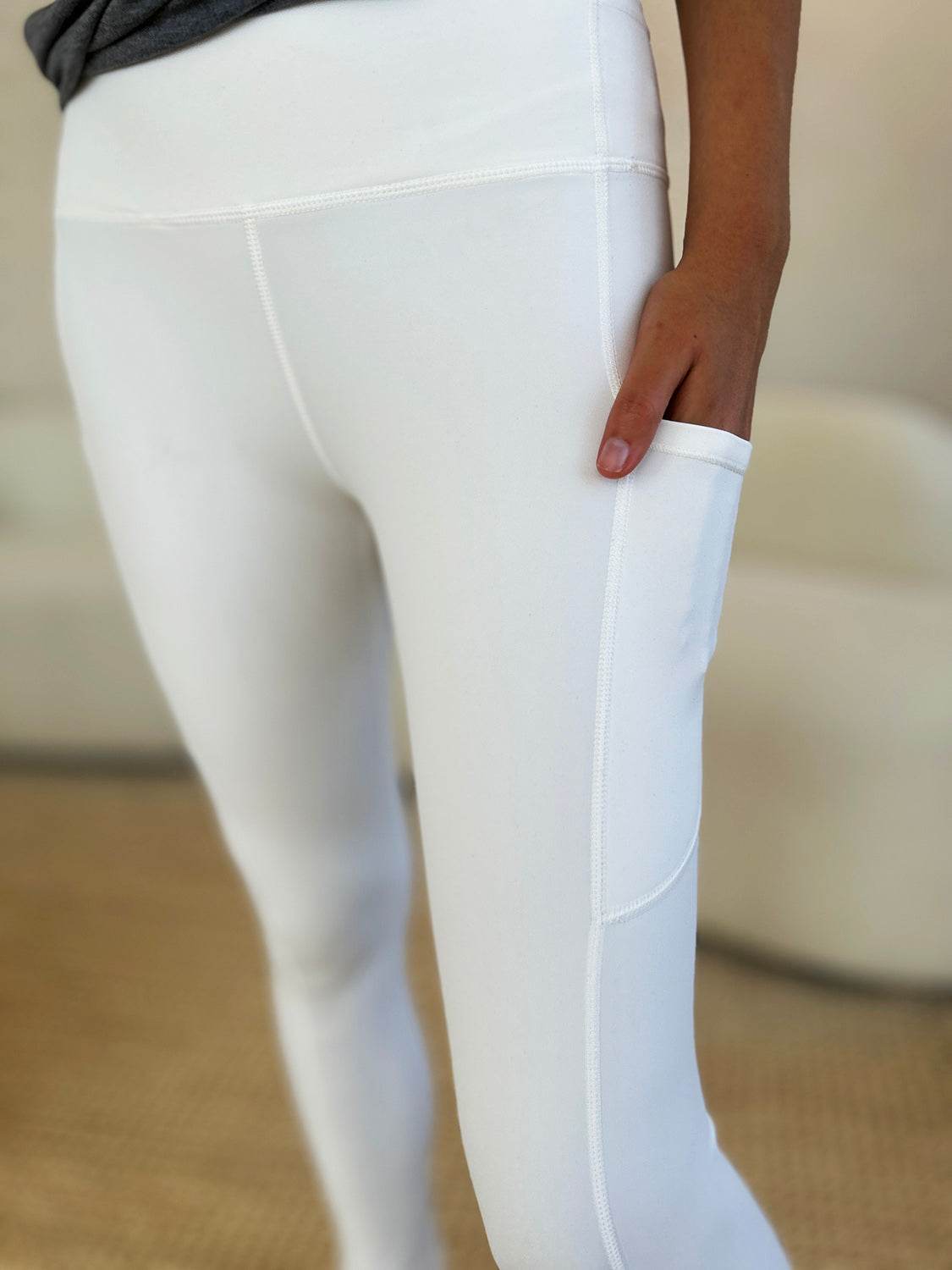 Wide Waistband Sports Leggings - Hovatok