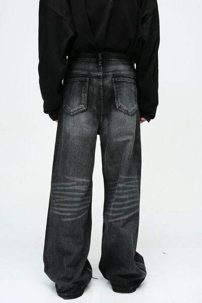 Wide Leg Jeans with Pockets - Hovatok
