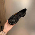 Round Toe Platform Loafers - Hovatok
