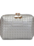 PU Leather Woven Clutch - Hovatok