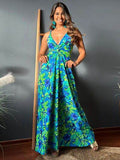 Twisted Printed V-Neck Cami Dress - Hovatok