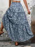 Tiered Floral Maxi Skirt - Hovatok
