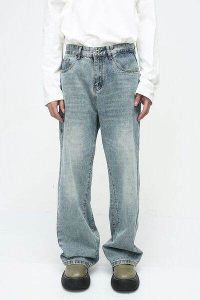 Mid Rise Jeans with Pockets - Hovatok