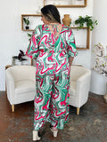 Double Take Full Size Half Sleeve Wide Leg Jumpsuit - Hovatok