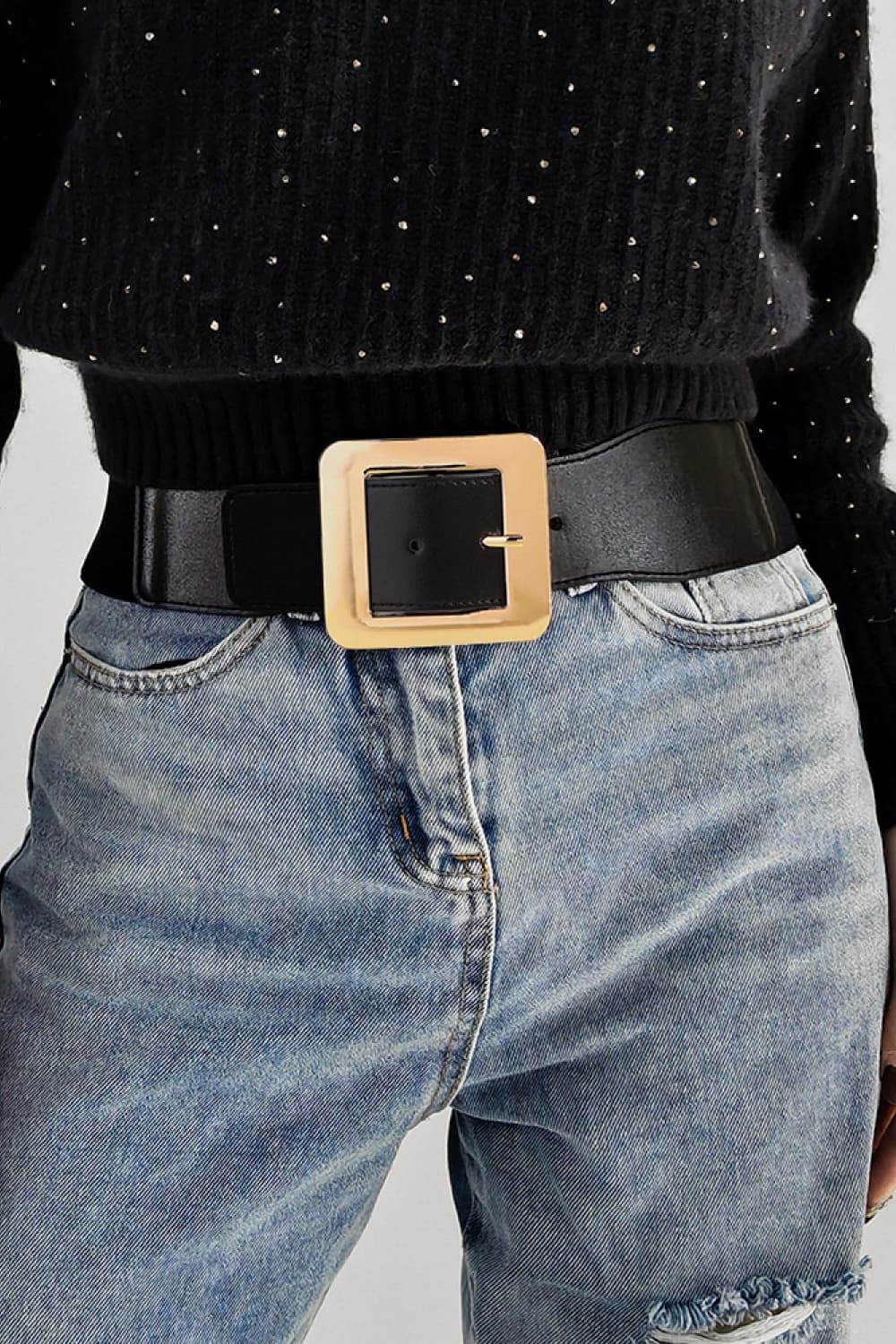 Alloy Buckle PU Leather Belt - Hovatok