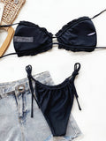 Frill Trill Halter Neck Bikini Set - Hovatok