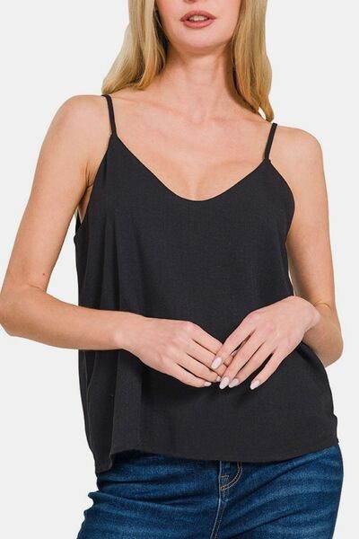Zenana Two Layered Spaghetti Strap Cami - Hovatok