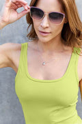 Basic Bae Full Size Square Neck Wide Strap Tank - Hovatok