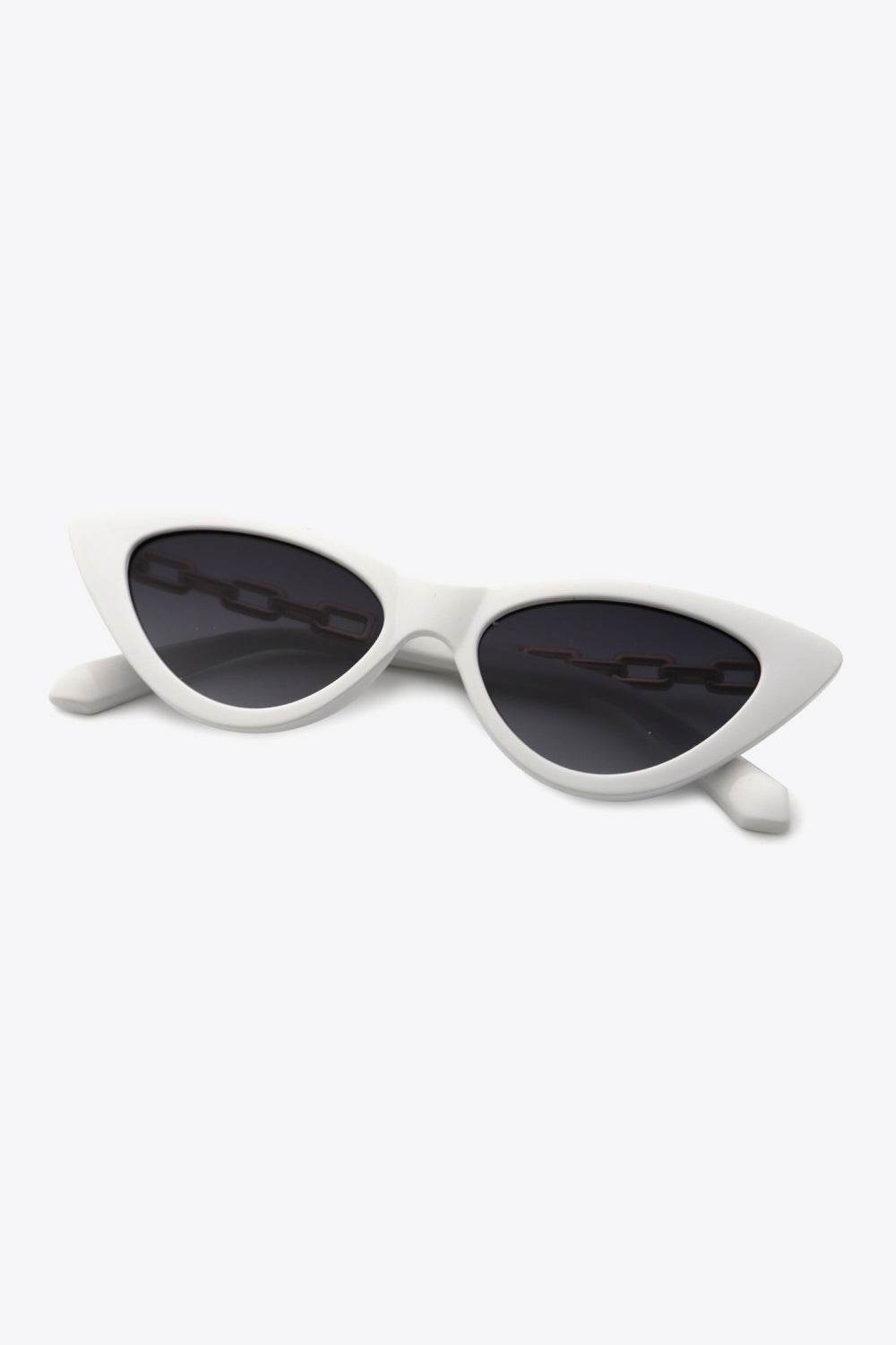 Chain Detail Cat-Eye Sunglasses - Hovatok