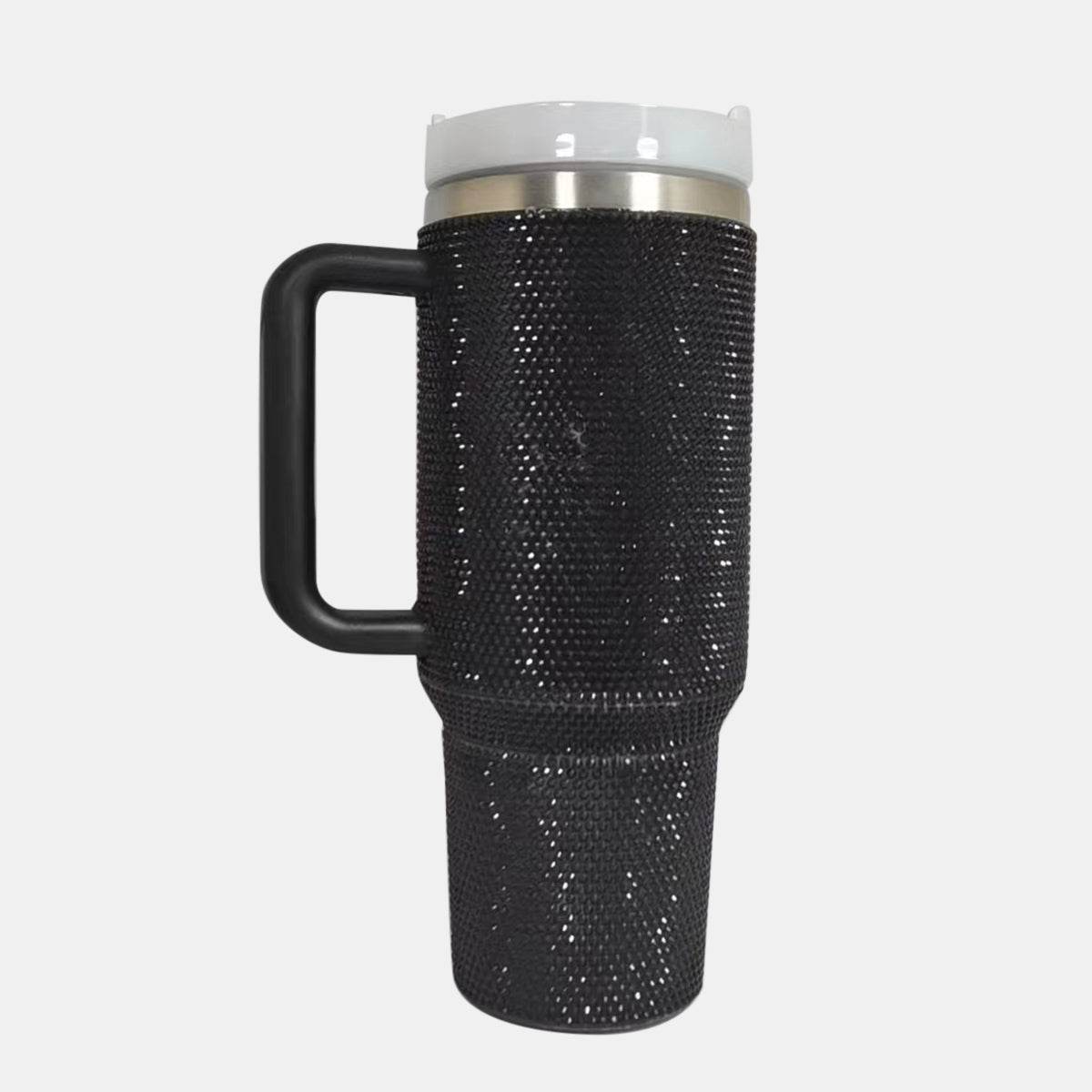 Rhinestone Stainless Steel Tumbler with Straw - Hovatok