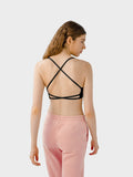 Millennia Crisscross Back Scoop Neck Active Cami with Detachable Chest Pads - Hovatok