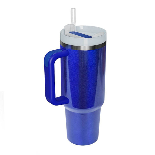 Stainless Steel Tumbler with Handle and Straw - Hovatok