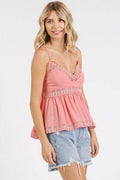 Mittoshop Crisscross Back Lace Detail V-Neck Cami - Hovatok