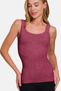 Zenana Ribbed Scoop Neck Tank - Hovatok