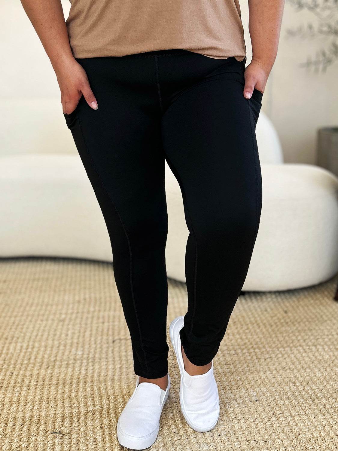 Wide Waistband Sports Leggings - Hovatok