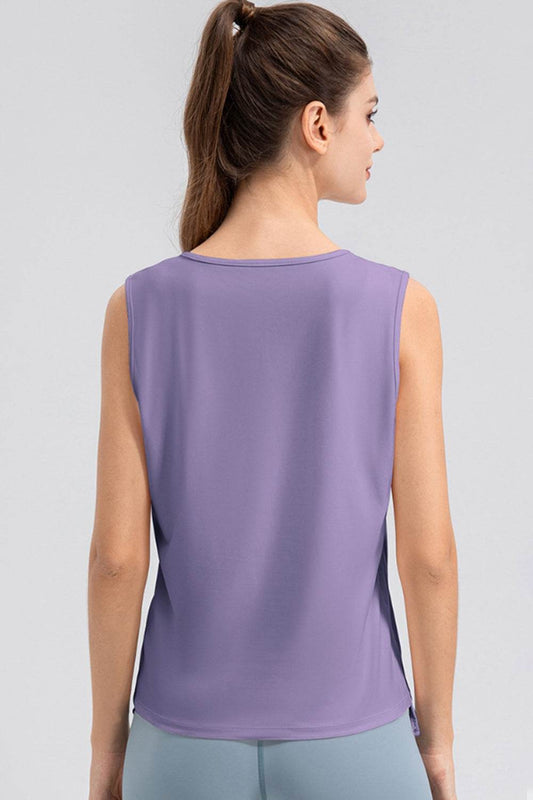 Notched Wide Strap Active Tank - Hovatok