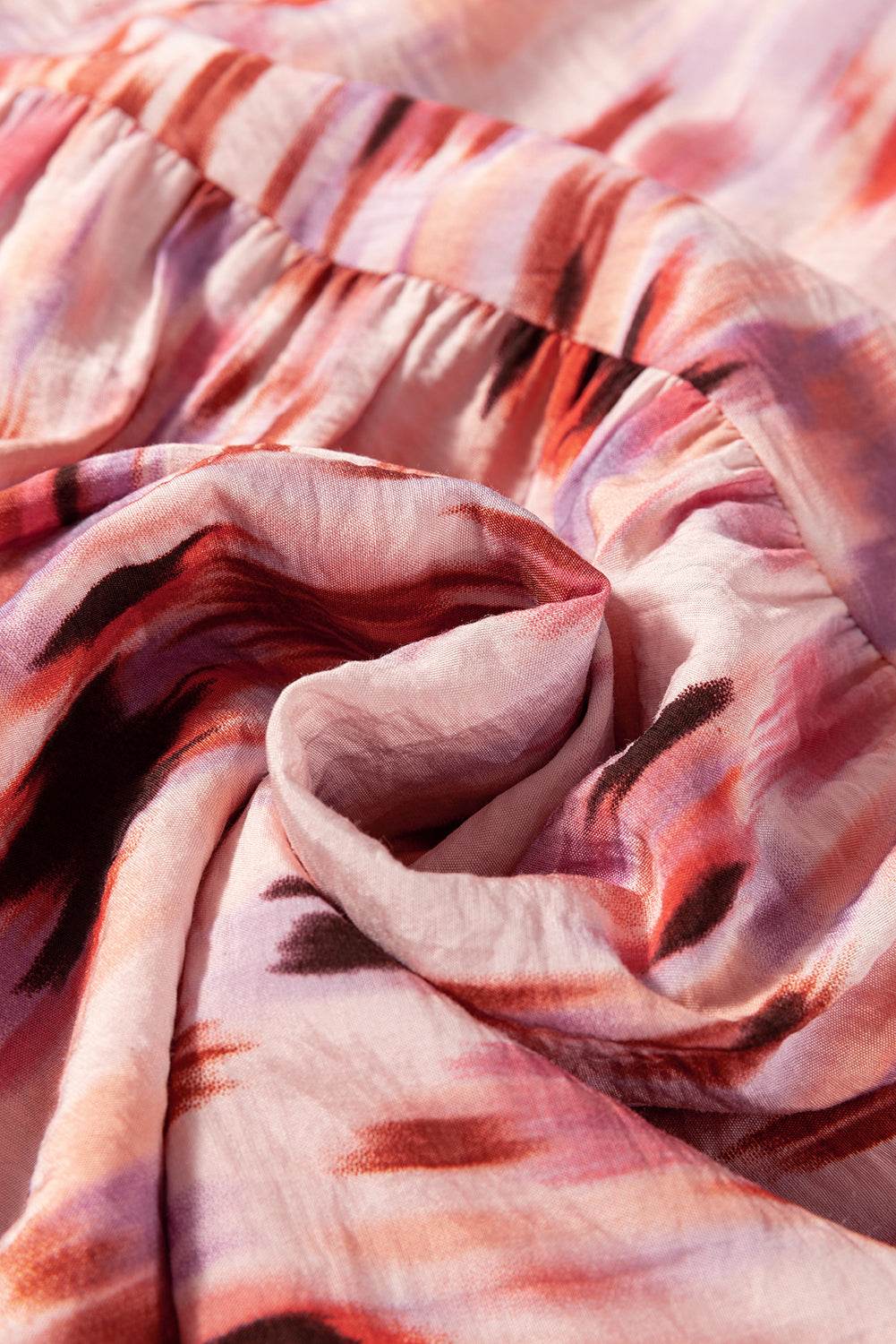 Tiered Printed Elastic Waist Skirt - Hovatok