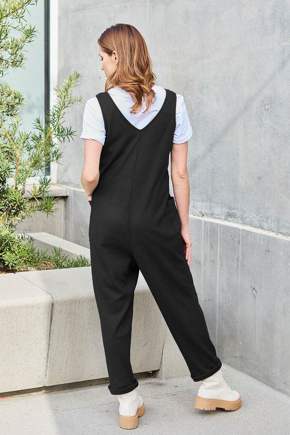 Double Take Full Size Sleeveless Straight Jumpsuit - Hovatok