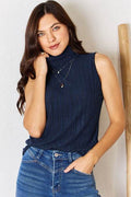 Basic Bae Full Size Ribbed Turtleneck Tank - Hovatok