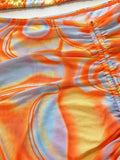 Multicolored Drawstring Ruched Three-Piece Swim Set - Hovatok