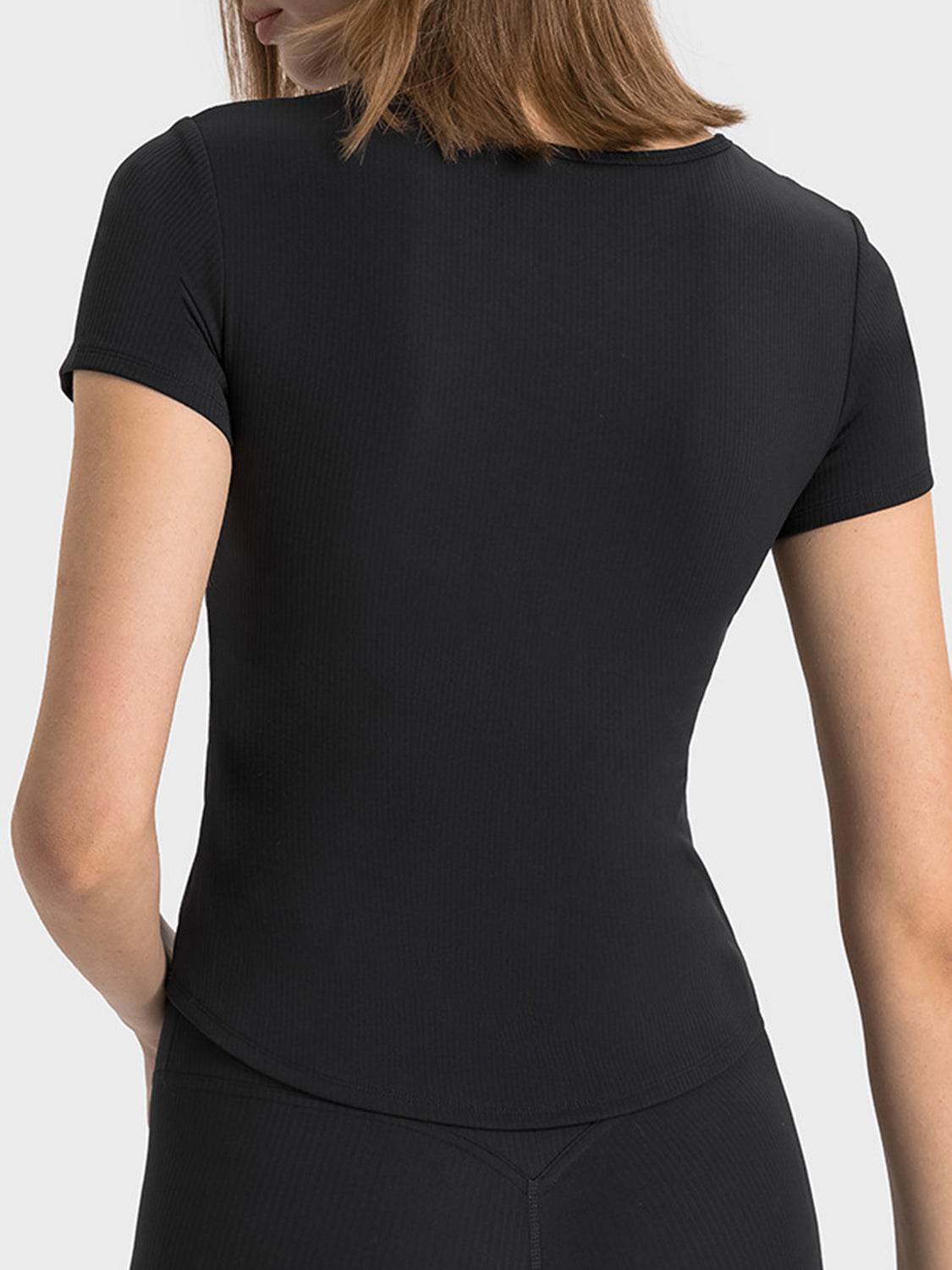 Millennia Notched Short Sleeve Active T-Shirt - Hovatok