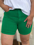 Judy Blue Full Size Tummy Control Garment Dyed Denim Shorts - Hovatok