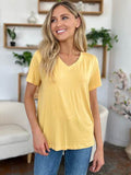 Basic Bae Bamboo Full Size V-Neck High-Low T-Shirt - Hovatok
