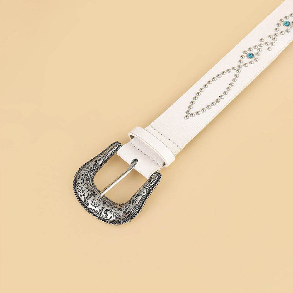 PU Leather Rhinestone Belt - Hovatok