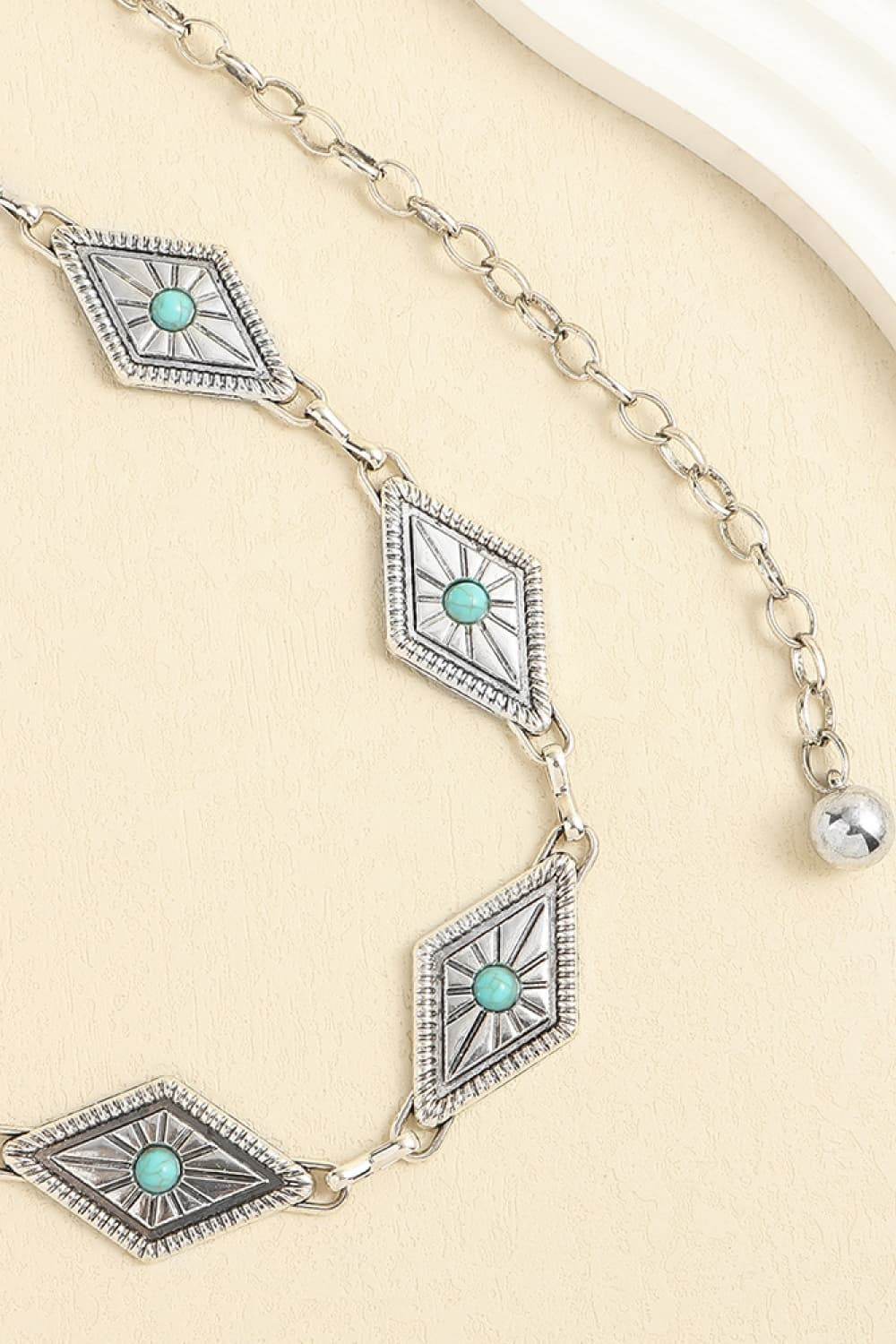 Vintage Turquoise Alloy Belt - Hovatok