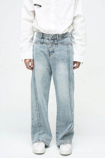 Decorative Seam Jeans - Hovatok