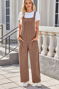 Lovelet Square Neck Wide Strap Overalls with Pockets - Hovatok