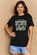 Simply Love Full Size CREATE HAPPINESS Graphic Cotton T-Shirt - Hovatok