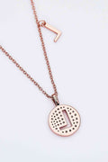 Adored Moissanite K to T Pendant Necklace - Hovatok