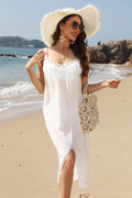 Slit Scoop Neck Wide Strap Cover Up - Hovatok