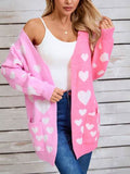 Angel Wings Heart Open Front Long Sleeve Cardigan - Hovatok