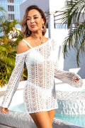 Angel Wings Openwork Single Shoulder Cover-Up - Hovatok