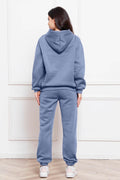 Drop Shoulder Long Sleeve Hoodie and Pants Set - Hovatok