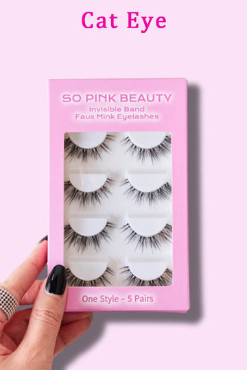 SO PINK BEAUTY Faux Mink Eyelashes 5 Pairs - Hovatok