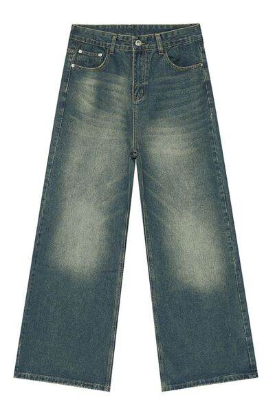 Wide Leg Jeans with Pockets - Hovatok