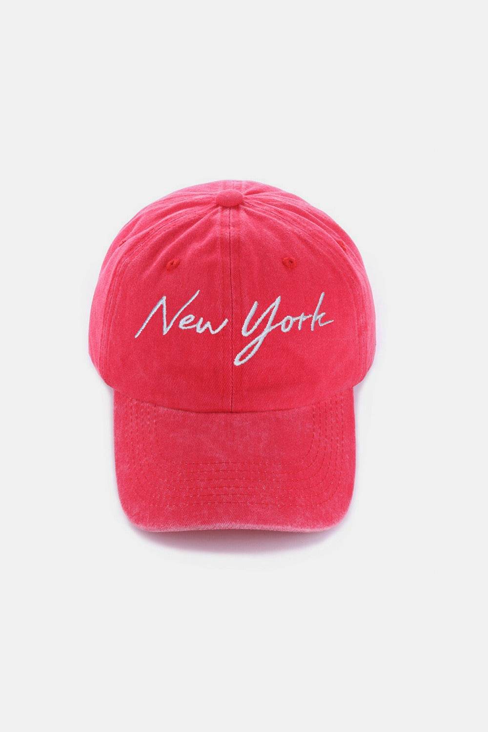 Zenana Washed Embroidered City Baseball Cap - Hovatok
