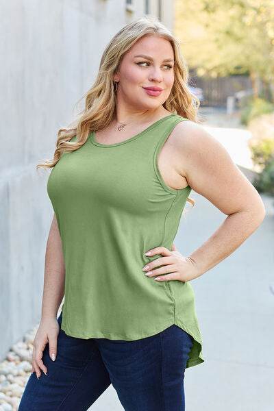 Basic Bae Bamboo Full Size Round Neck Tank - Hovatok