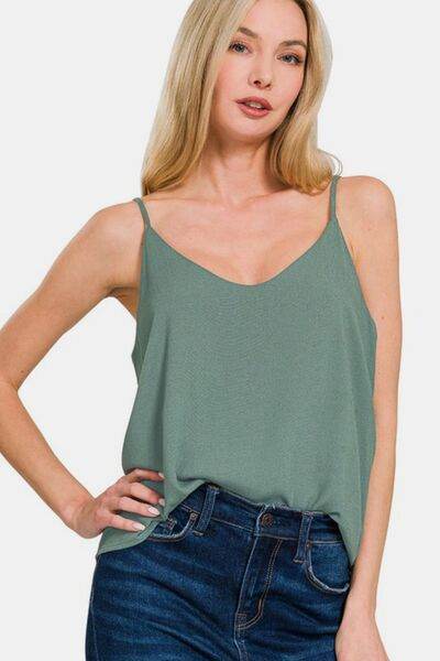 Zenana Two Layered Spaghetti Strap Cami - Hovatok