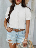 Devine Button Down Striped Short Sleeve Shirt - Hovatok