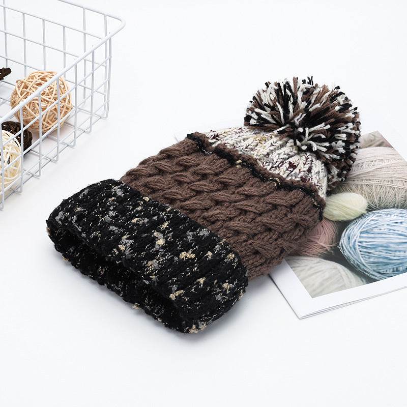 Contrast Thermal Hat with Pompom - Hovatok