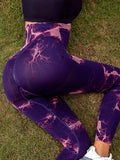 Tie-Dye High Waist Active Leggings - Hovatok