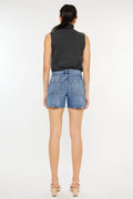 Kancan Distressed High Waist Denim Shorts - Hovatok
