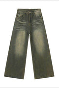 Wide Leg Jeans with Pockets - Hovatok