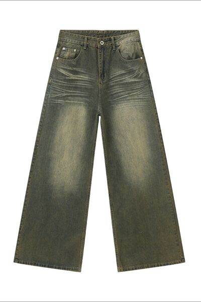 Wide Leg Jeans with Pockets - Hovatok