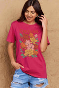 Simply Love Full Size GRATEFUL Flower Graphic Cotton T-Shirt - Hovatok