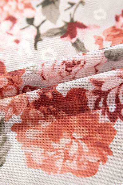 Floral Off-Shoulder Long Sleeve Bodysuit - Hovatok